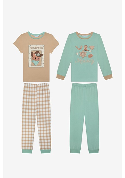 Penti Erkek Çocuk Cowboy Cat 2li Çok Renkli Pijama Takımı Çok Renkli - 677911660 Çok Renkli Penti Erkek Çocuk Cowboy Cat 2li Çok Renkli Pijama Takımı Çok Renkli - 677911660 Çok Renkli