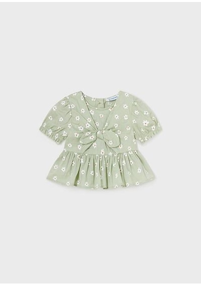 Kız Bebek Yeşil Baskılı Bluz 01103-063 Yeşil