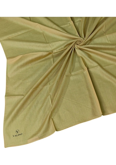 Mim Eşarp Valino Organik Pamuk Düz Renk Eşarp 100x100 Cm - Doğal Ve Nefes Alabilen Kumaş Fıstık Yeşili