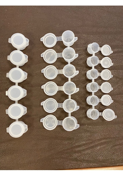 7 Ml 6'Lı Plastik Boş Boya Kutusu