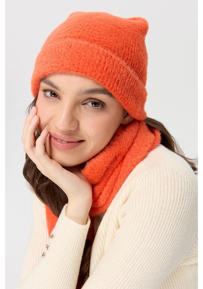 Desen Triko Kadın Triko Afrodit Bere Oranj Oranj
