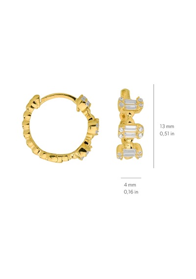 Goldkupe 14 Ayar Baget Hakla Altın Küpe 1,91 Gr-3053