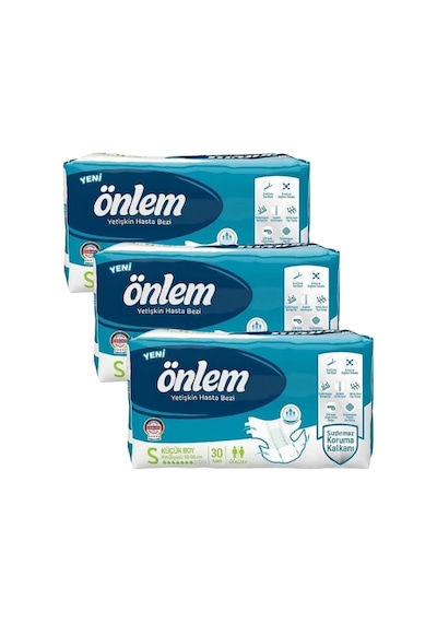 Önlem Belbantlı Hasta Bezi Eko Küçük Boy S 3 x 30'lu