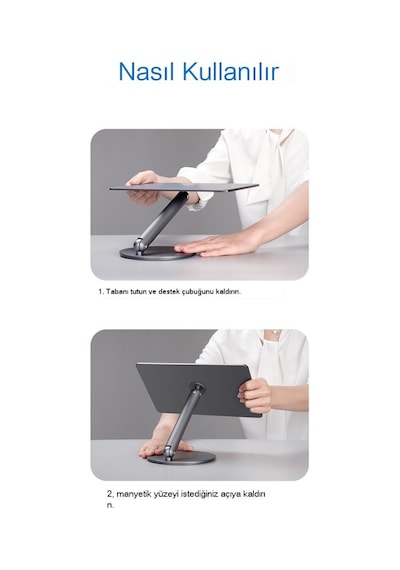 Benks L43 İnfinity Pro Pad 360 Dönebilen Mıknatıslı Tablet Standı Apple Uyumlu iPad  Air 4/5 & 11 BENKS-TA85014 Gri