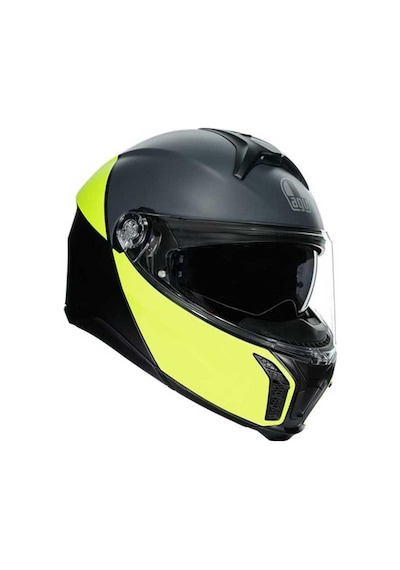 Agv Tourmodular Multi Balanca Çene Açılır Kask Sarı - Mat Siyah