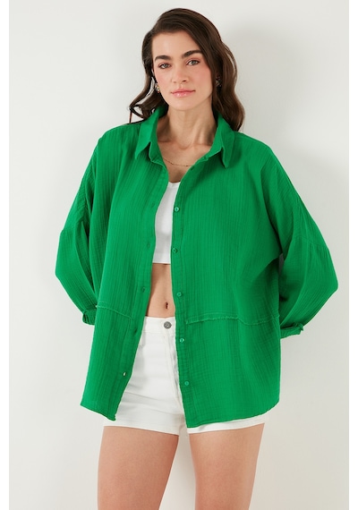 Lela Pamuklu Regular Fit Müslin Bayan Gömlek Cf25S166905 Benetton