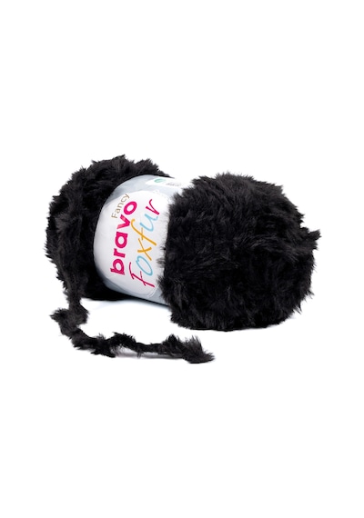 Foxfur Kürk İplik 100 Gr 50 Metre Renk Kodu: 39 Siyah