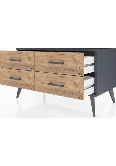 Hyperion Şifonyer 4 Raflı 88x44x48 Antrasit-antrasit/çam Antrasit/çam Hyperion Şifonyer 4 Raflı 88x44x48 Antrasit-antrasit/çam Antrasit/çam