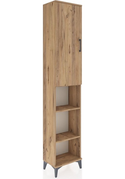 Arges Dolap 5 Raflı Tek Kapaklı 44x30x221 Çam-çam Çam