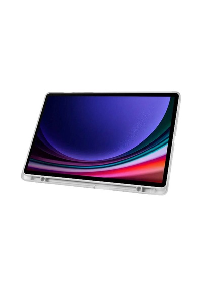 Galaxy Uyumlu  Tab S9 Fe Plus Kılıf Pak Tri Folding Kalem Bölmeli Standlı Kılıf-koyu Yeşil Arka Kapak
