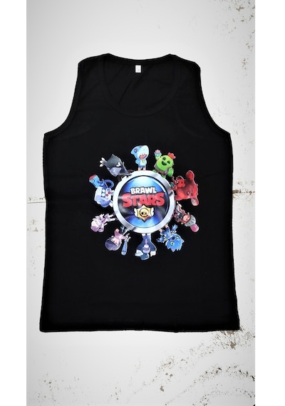 Brawl Stars Karakterleri Baskılı Erkek Çocuk Kolsuz Tişört