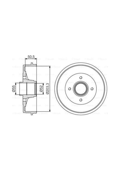 Bosch 0986477172 Arka Fren Kampanası Kangoo 1.2 1.4 1.5 Dcı-1.9 Dcı 97- 4320000q0c