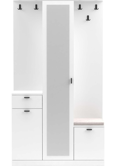 Harmony Partmanto Vestiyer Ayakkabılık 106x190x39 Cm Beyaz - Modern Tasarım