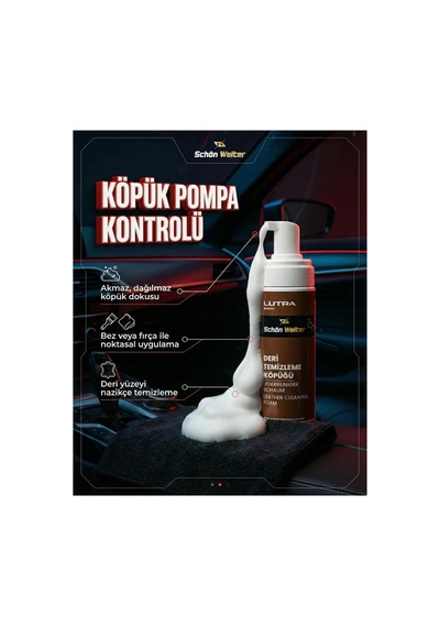 Araç Oto Deri Temizleme Köpüğü Apc 200ml Lutra
