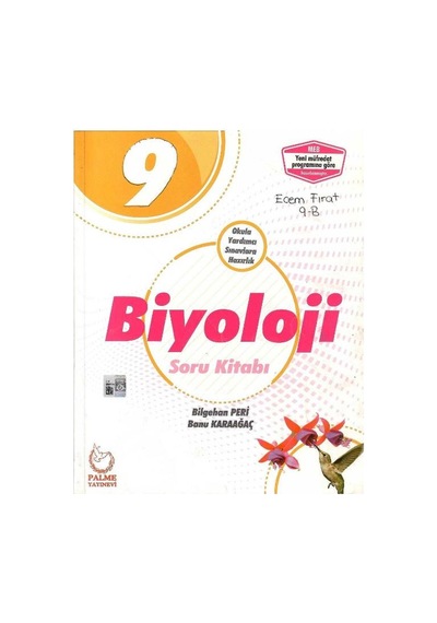 Palme Yayıncılık 9. Sınıf Biyoloji Soru Kitabı - Banu Karaağaç - Bilgehan Peri