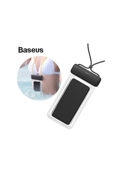Baseus Waterproof Case 7.2 Inç Su Geçirmez Universal Telefon Kılıfı Siyah
