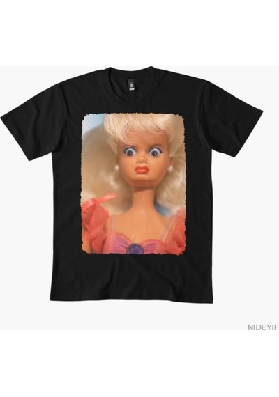 Flood Of Style İğrenç Bebek Yüzü Meme T-shirt Erkekler Kadınlar Için % 100% Pamuk T Shirt Kısa Kollu Üstler Siyah