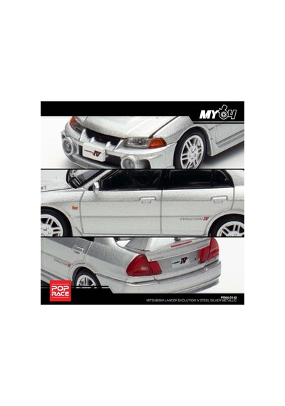 /64 Mitsubishi Lancer Evolution Iv Steel Silver Metallic