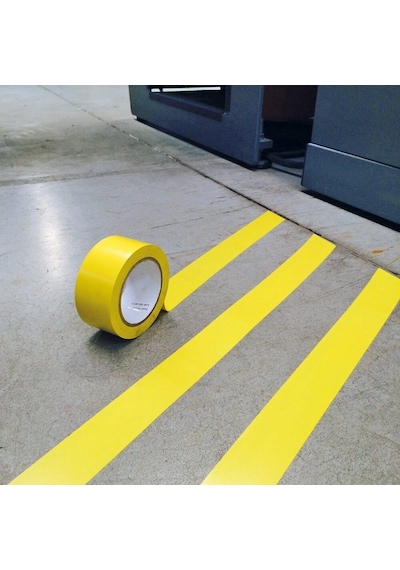 Pvc Yer İşaretleme Bandı 5cmx30m Zemin Bandı Sarı