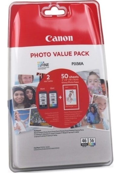 Canon Pg 46/Cl 56 2'Li Kartuş Fotoğraf Kağıtdı E404 E464