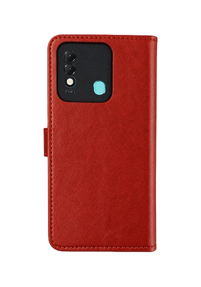 Tecno Spark 8t Trend S Plus Kapaklı Telefon Kılıf - Kırmızı