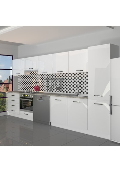 Decoraktiv Elite 325q Ankastre Fırın Modüllü Mdf Hazır Mutfak Dolabı - Tezgah Dahil - Parlak Beyaz Decoraktiv Elite 325q Ankastre Fırın Modüllü Mdf Hazır Mutfak Dolabı - Tezgah Dahil - Parlak Beyaz