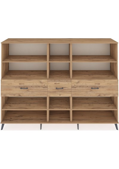 Hyperion Dolap 9 Raflı 3 Çekmeceli 220x44x163 Çam-çam Çam-çam