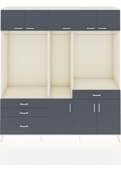 Hyperion Dolap 8 Raflı 4 Çekmeceli 3 Askılı 220x44x243 Aytaşı-antrasit/antrasit Çok Renkli Hyperion Dolap 8 Raflı 4 Çekmeceli 3 Askılı 220x44x243 Aytaşı-antrasit/antrasit Çok Renkli