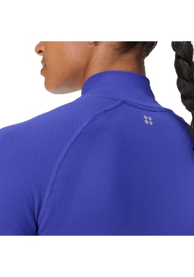 Sweaty Betty Sweaty Betty Athlete Seamless Workout Zip U Kadın Mavi Tank Top 5523 Mavi
