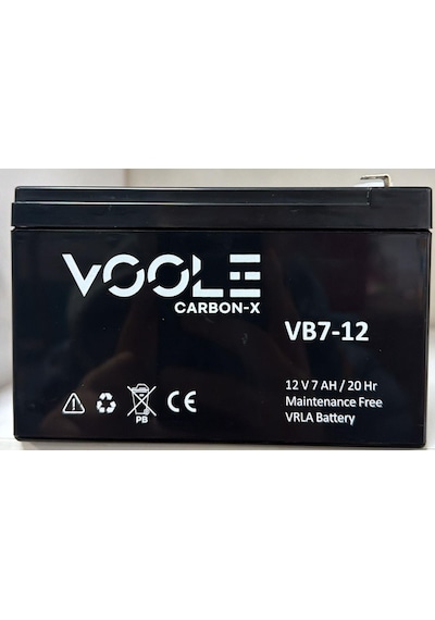 Voole 12 Volt 7 Amper Akü 151x65x94 1900gr