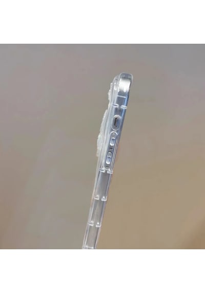Apple Uyumlu iPhone 15 Pro Max Kılıf 3d Kelebek Desen Kamera Korumalı Şeffaf Silikon Kapak Şeffaf