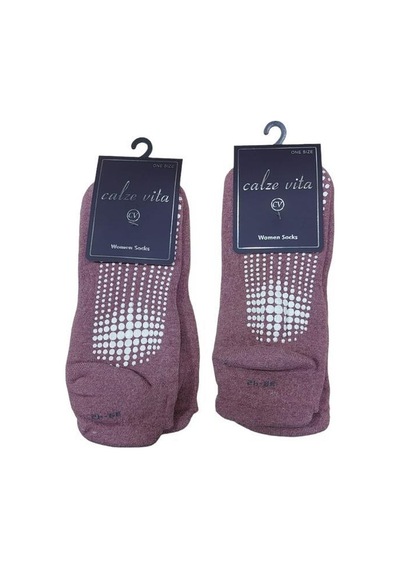Calze Vita 2'li Set Tabanı Silikonlu Plates & Yoga Kadın Çorap-çok Renkli Çok Renkli