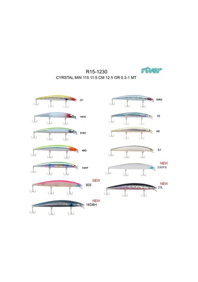 River Cyrstal Min 115f 11.5cm 12.5gr Maket Balık Renk:15cs