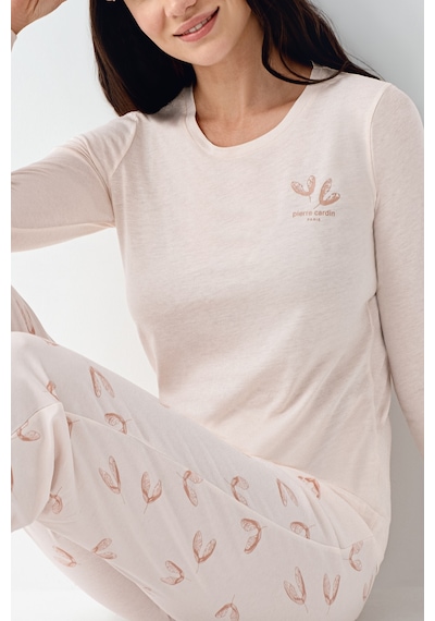 Pierre Cardin 9061 Modal Uzun Kol Kadın Pijama Takımı V1 Toz Pembe