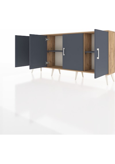 Arges Konsol 3 Raflı 4 Kapaklı 176x30x83 Çam-antrasit/antrasit Antrasit/antrasit Arges Konsol 3 Raflı 4 Kapaklı 176x30x83 Çam-antrasit/antrasit Antrasit/antrasit