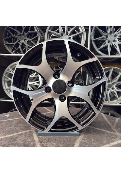 14 İnç 4x100 Siyah Elmas Kesim Jant Modeli Renault Hyundai 4adet