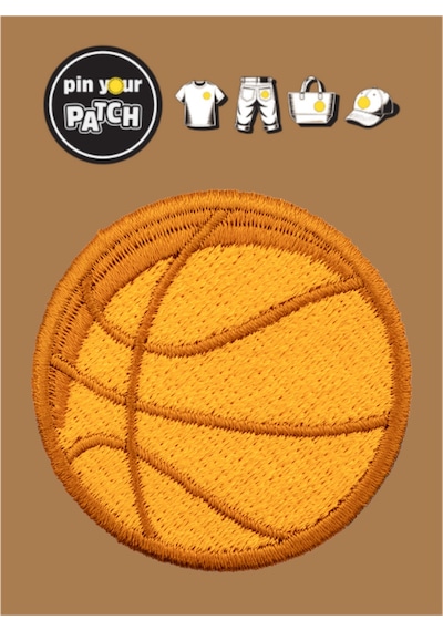Pin Your Patch Ütü İle Yapışan Yama Patch 7045 Basketbol Topu Çok Renkli