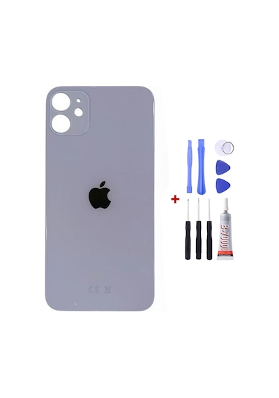 Apple Uyumlu iPhone 11 Mor Arka Cam Kapak Arka Pil Kapağı