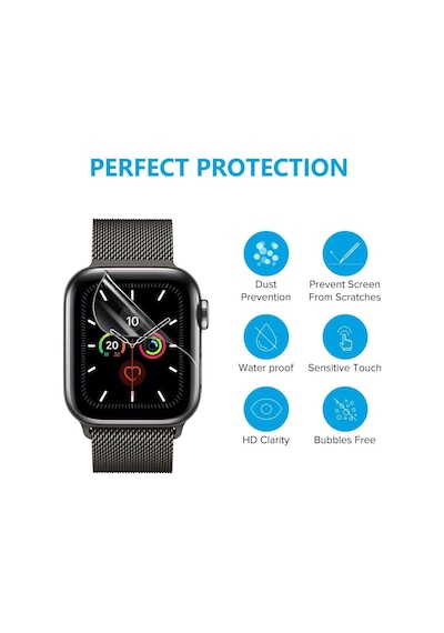 Apple Watch 9 45mm İle Uyumlu Ekran Koruyucu, Tam Kaplayan Akıllı Saat Koruması, Çizilmeye Dayanıklı Tpu Koruma 2 Adet, Hd Şeffaf Çok Renkli