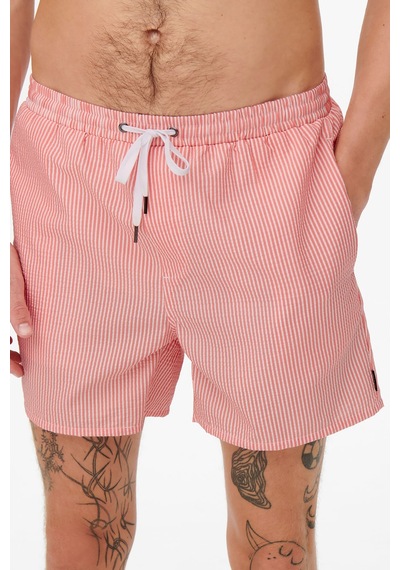 Only & Sons Erkek Onsted Çizgili Deniz Şortu 22021841 Pembe