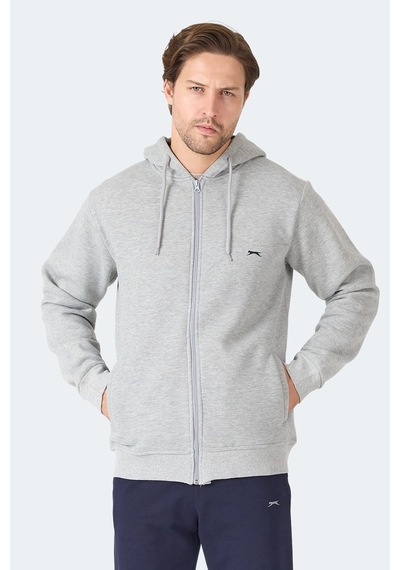 Slazenger Majestıc I Erkek Gri / Beyaz Sweatshirt Gri / Beyaz