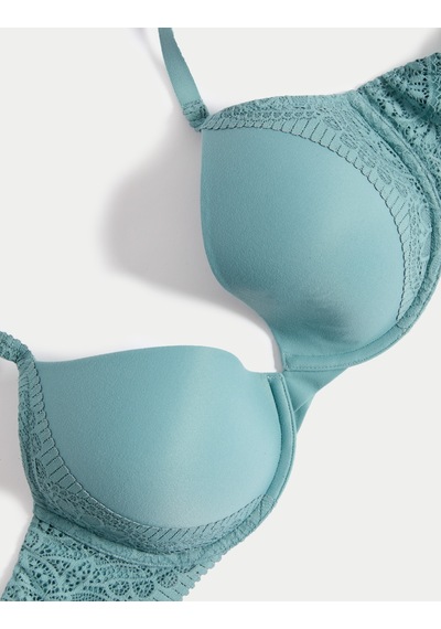 Marks & Spencer Body Soft Wired T Shirt Sütyeni Mavi