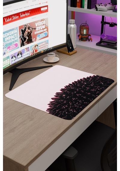 Brütalist Tarz Kaymaz Dikişli Kauçuk Oyuncu Mousepad V3 - 48x40 Xl Gaming Mouse Pad Fare Altlığı