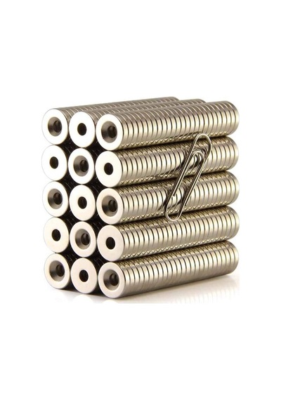 10 Adet 12Mm X 7/3,5Mm X 3Mm Havşa Delikli Güçlü Neodyum Miknatis