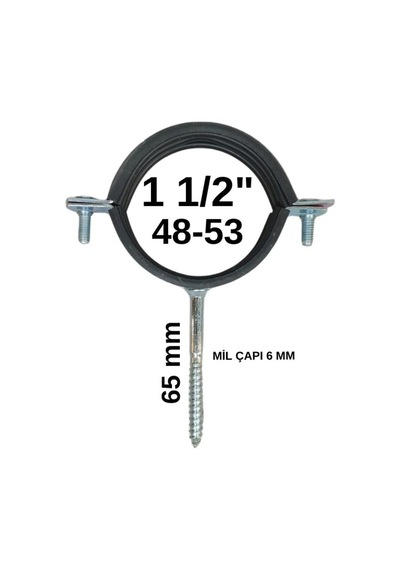 Kısa Trifonlu Doğalgaz Kelepçe 1 1/2" - 80 Adet Standart