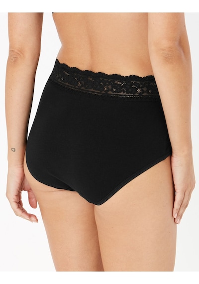 Marks & Spencer 5'li Dantel Detaylı Full Brief Külot Seti T61005022F Siyah