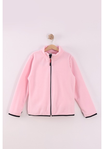 Monox Çocuk Unisex Parmak Geçmeli Polar Ceket Pembe