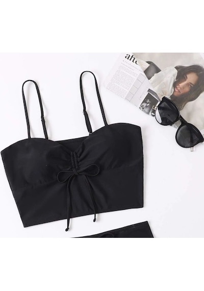 Angelsin Önden Ayarlı Büzgülü Bikini Üstü 001