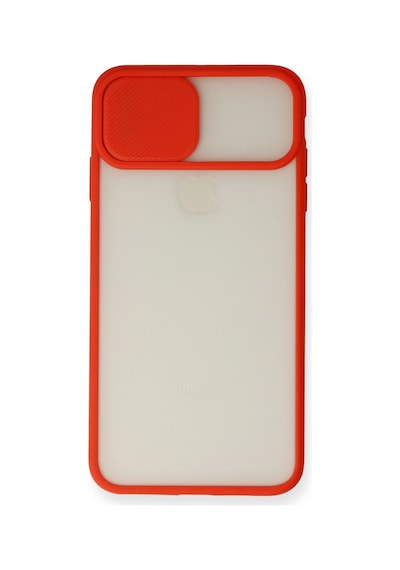 Apple iPhone  Uyumlu,  Xs Max Kılıf Palm Buzlu Kamera Sürgülü Silikon - Kırmızı