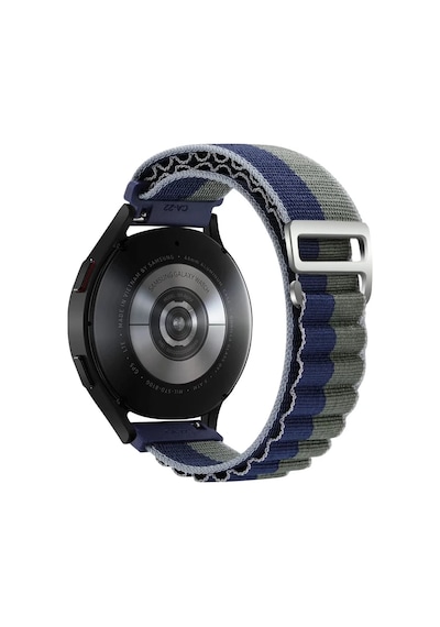Watch 20mm Uyumlu Kr410 Kumaş Kordon - Lacivert-yeşil